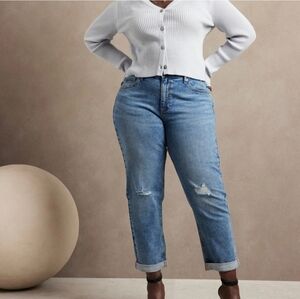 Banana Republic Girlfriend Distressed Jeans